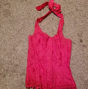 Red corset top